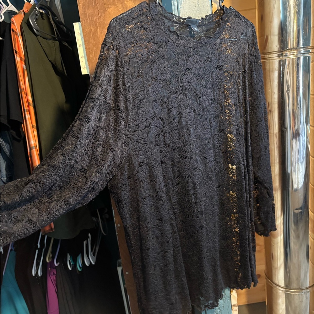 Torrid Black Lace Top